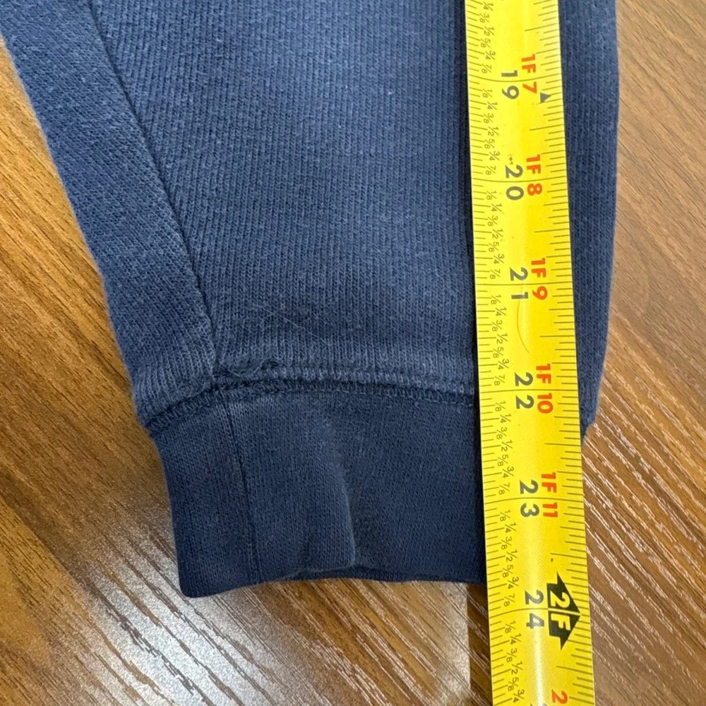 Wolverine Mens Navy‎ Blue 100% Cotton Quarter Zip Sweatshirt Mock Neck Large